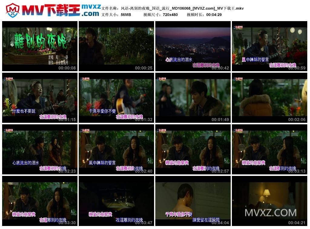 风语-离别的夜晚_国语_流行_MD106068